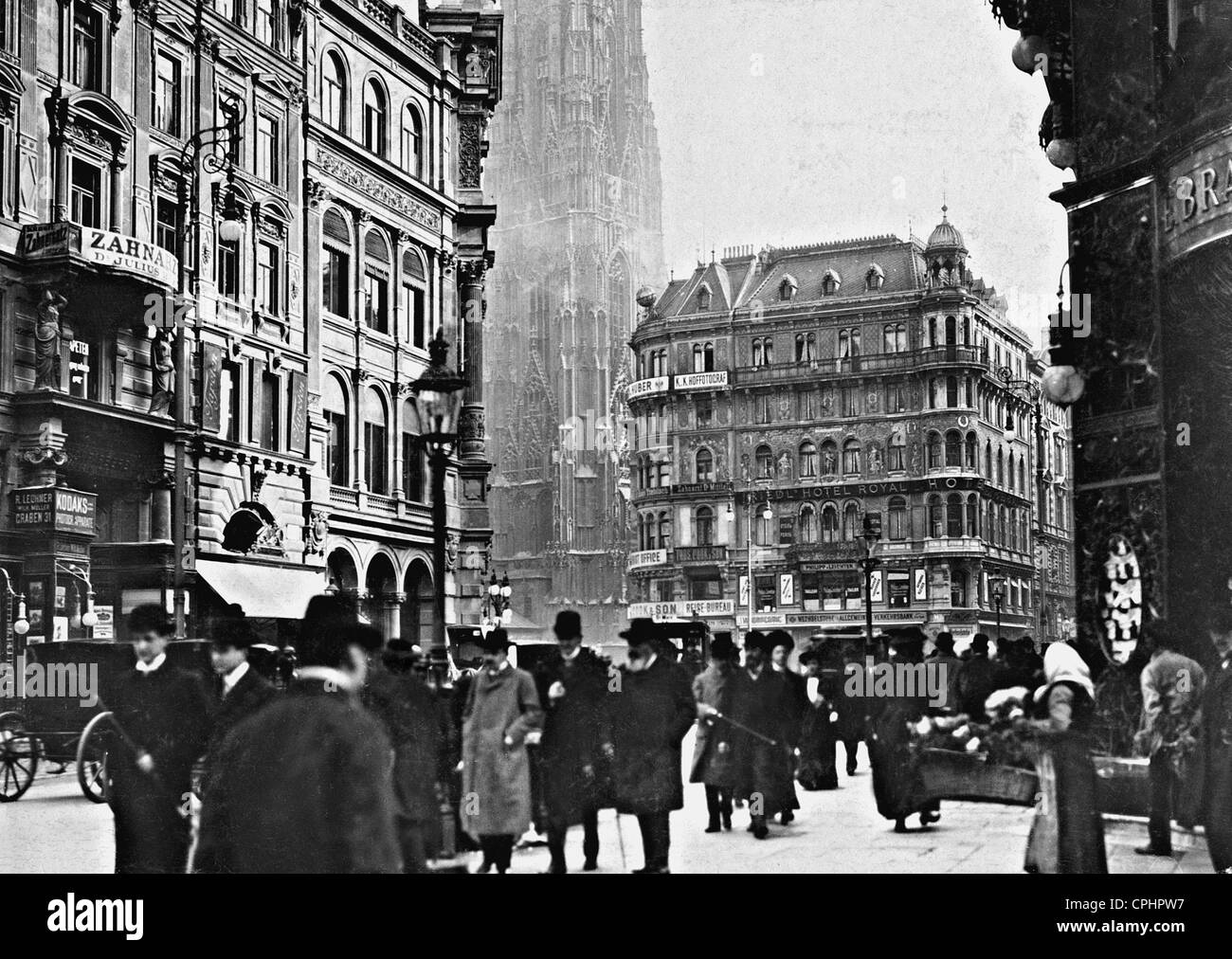 Graben in Vienna, 1909 Stock Photo