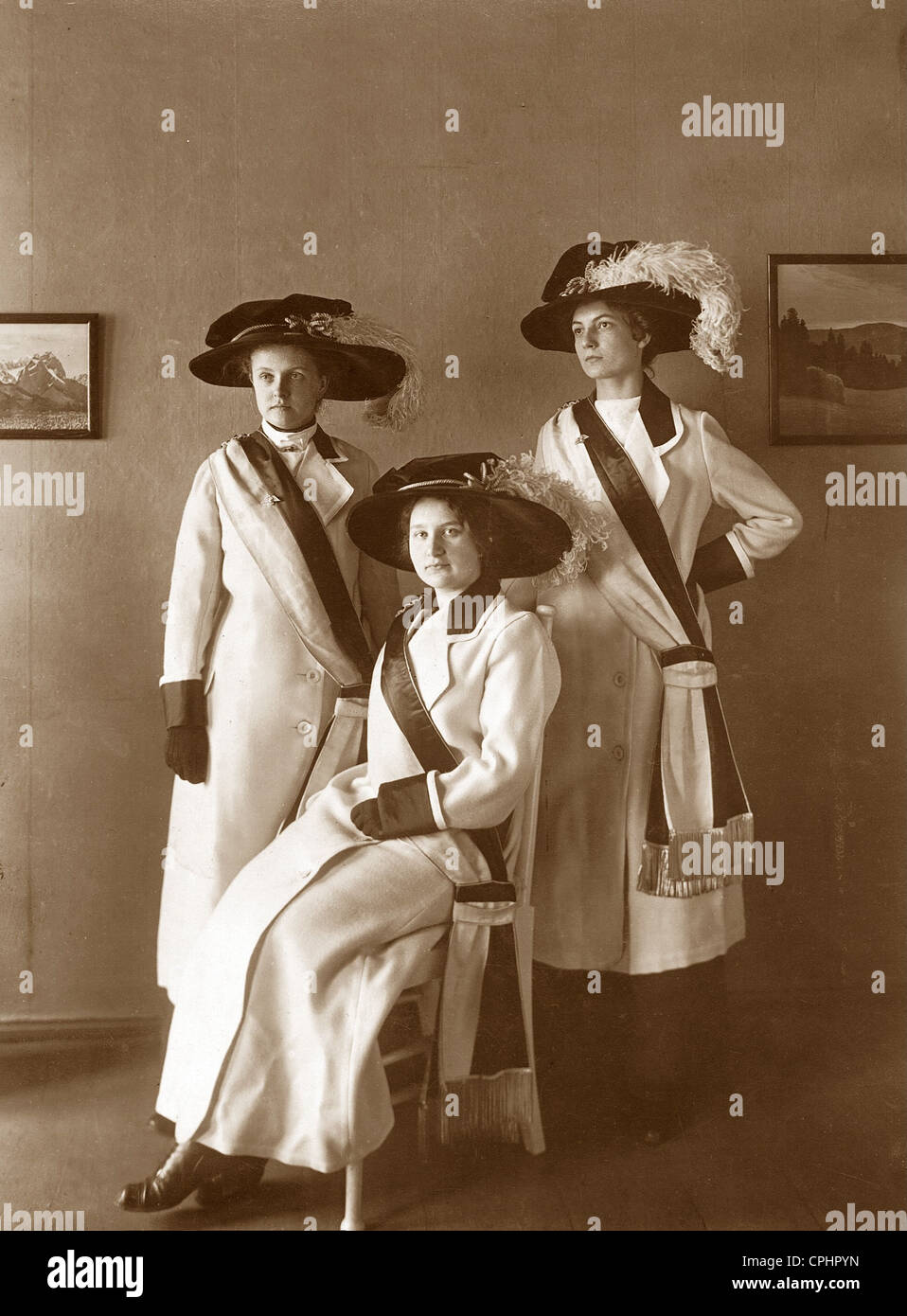 Students of the German academic Women's Union, 1914 Stock Photo