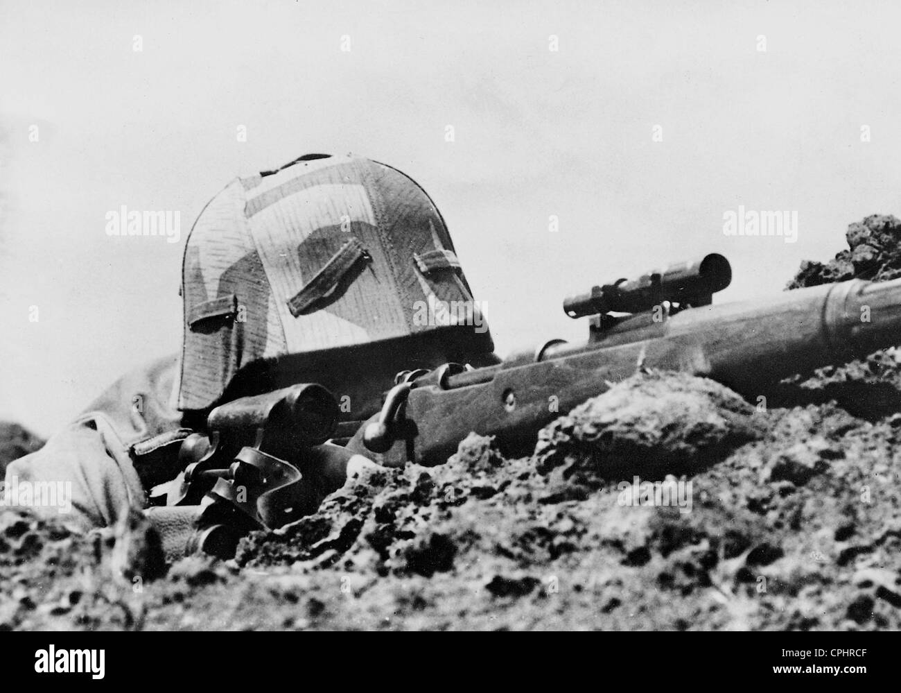Sniper on the Eastern Front, 1943 Stock Photo