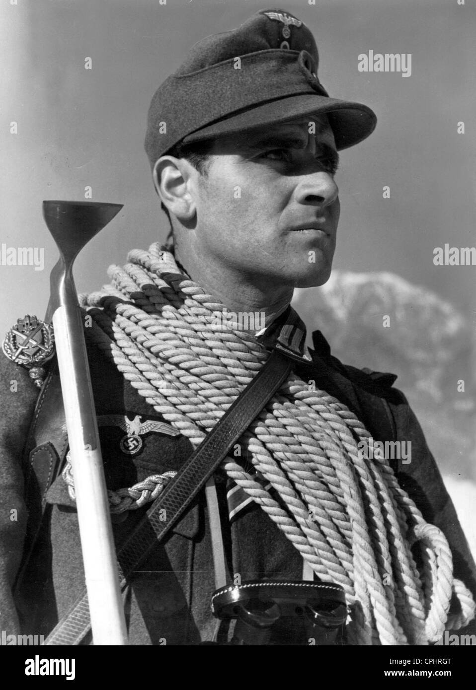 A German Mountain Trooper at the Eastern Front, 1941 Stock Photo