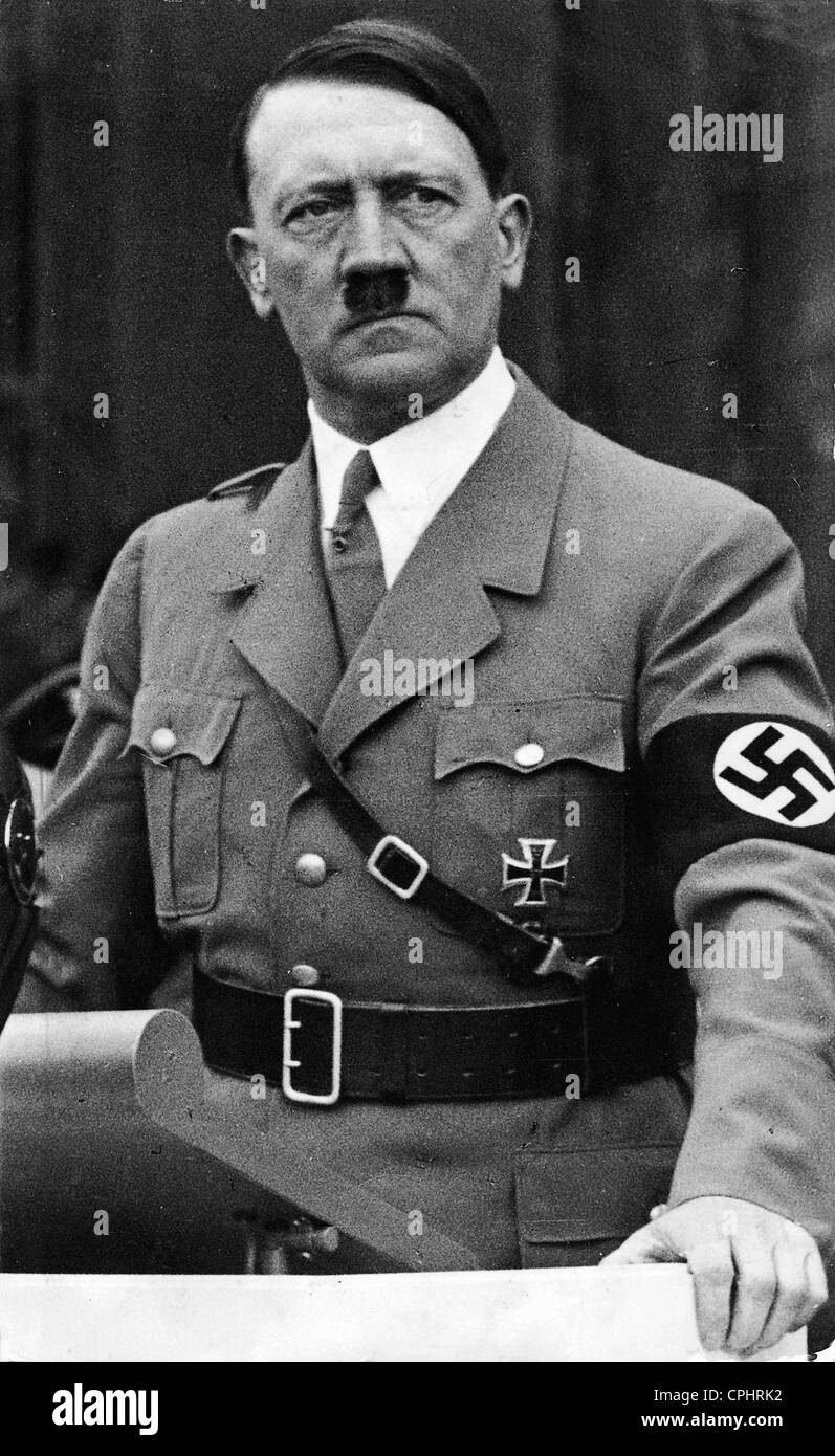 Adolf Hitler Gives a Speech, 1935 Stock Photo