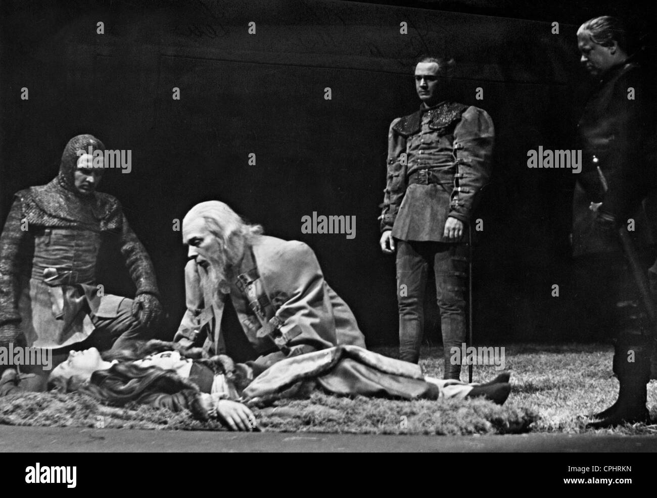 Scene from Shakespeare's 'King Lear,' 1940 Stock Photo