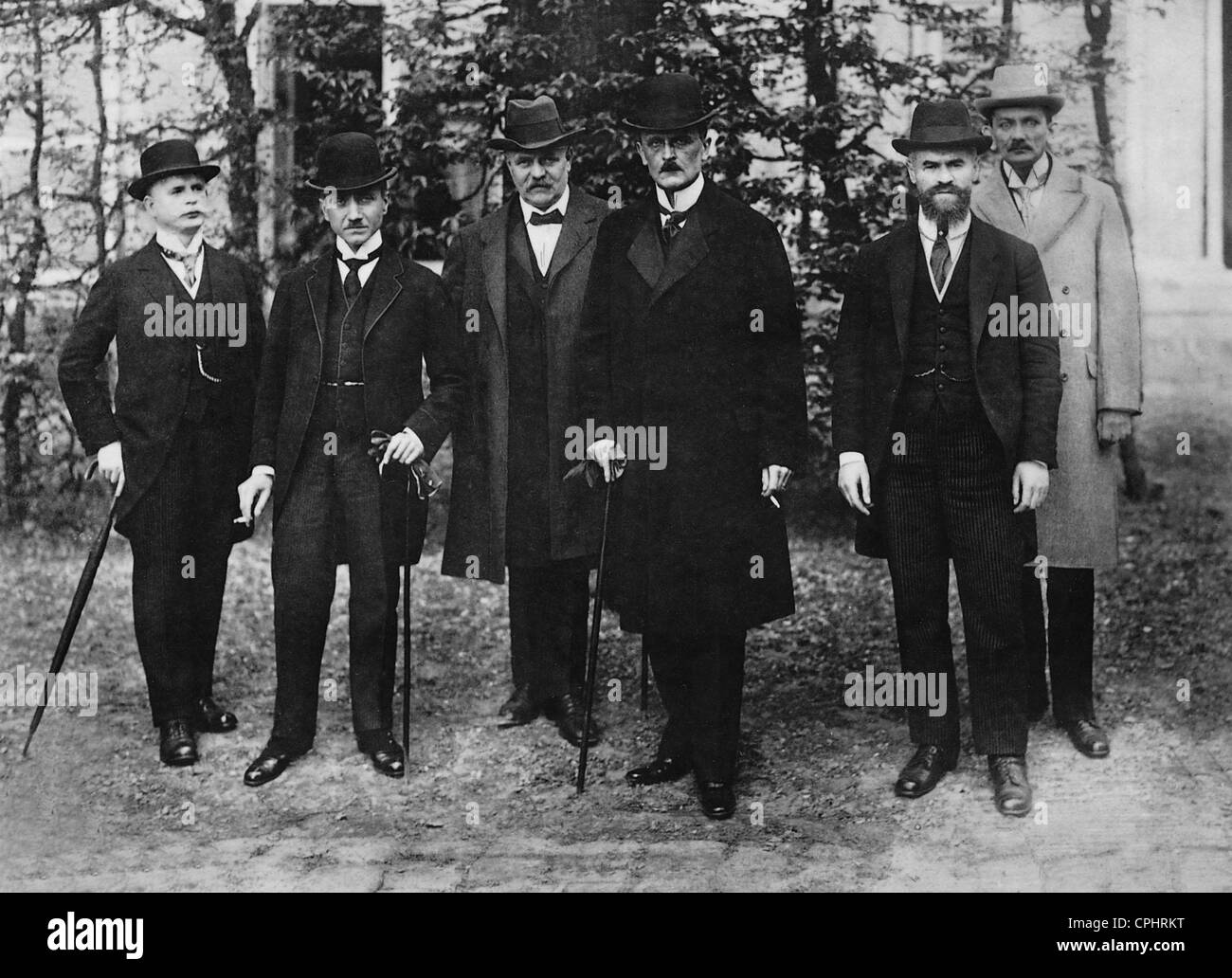 The german peace-delegation in Versailles, 1919 Stock Photo
