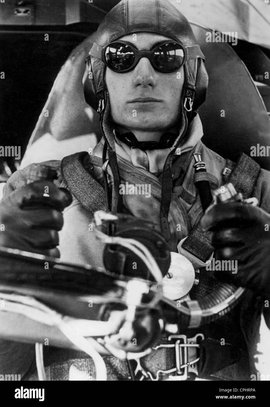 German fighter pilot in the Second World War, 1941 Stock Photo