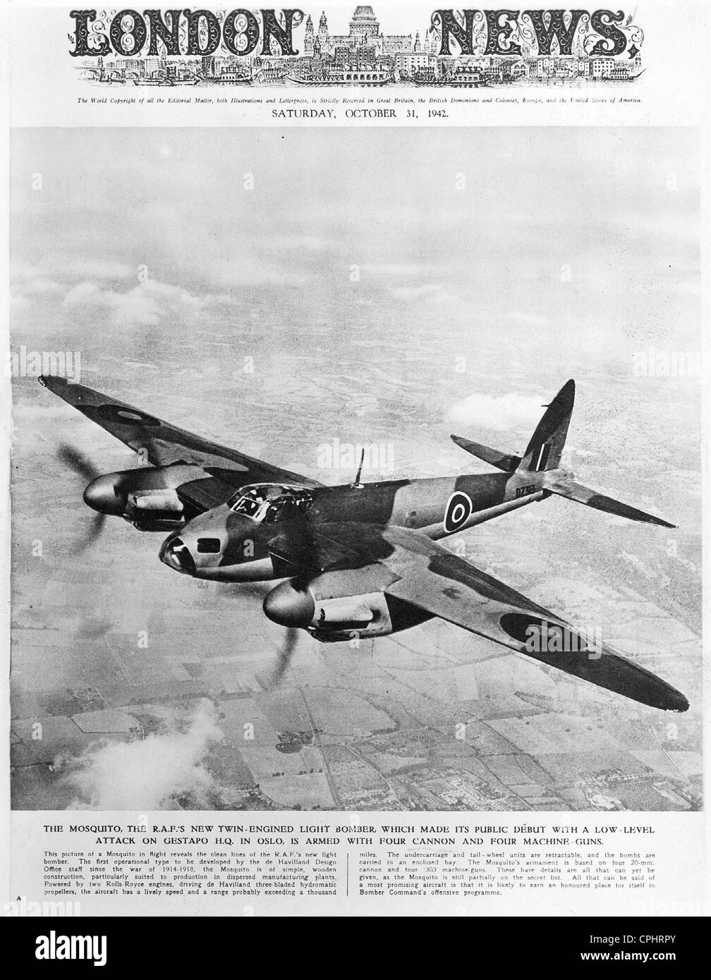 British de Havilland 'Mosquito', 1942 Stock Photo