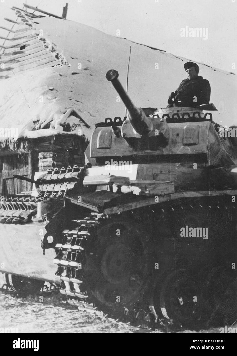 German Panzer III on the Eastern front, 1941 Stock Photo