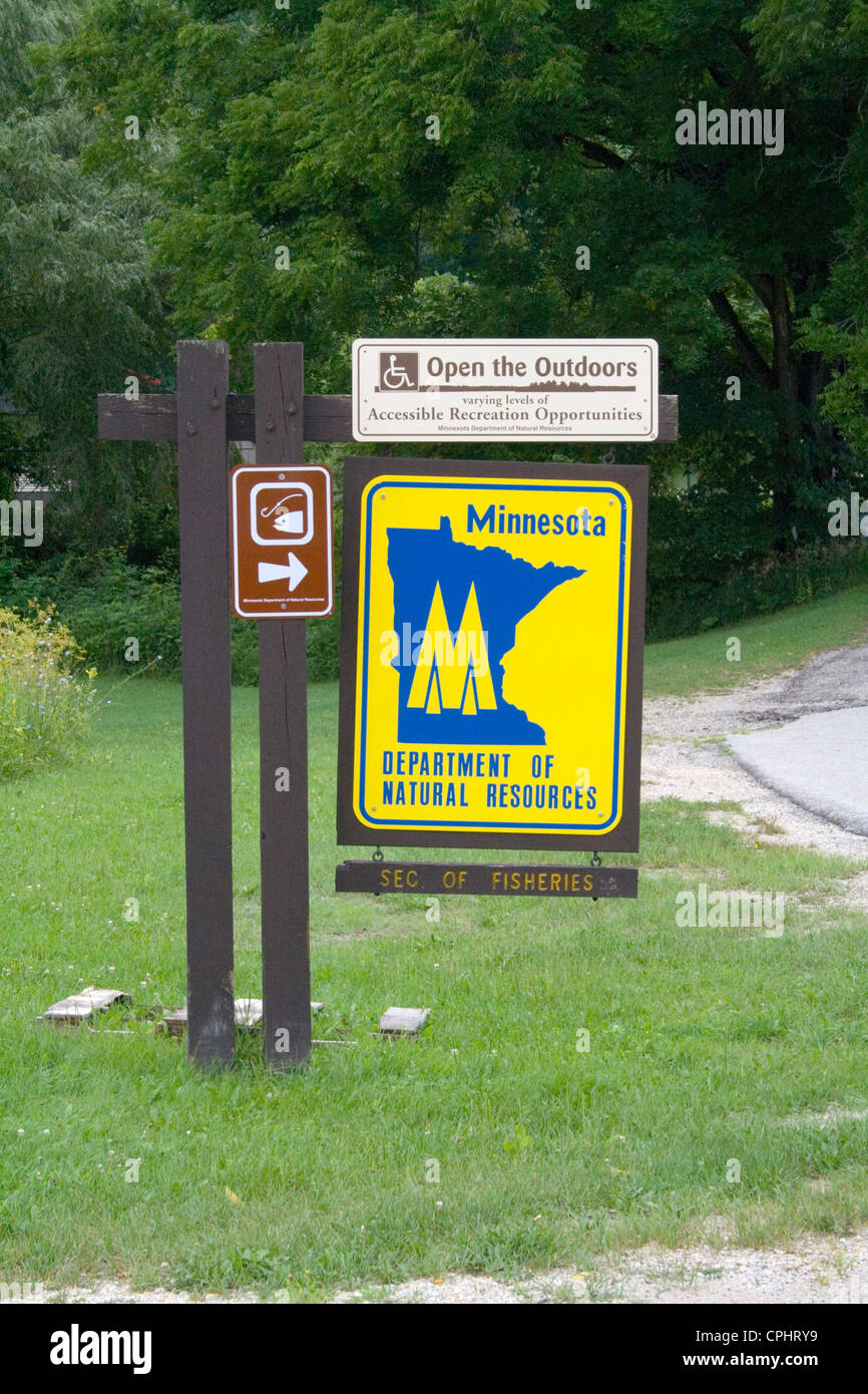Entrance to Lanesboro State Fish Hatchery for trout under Minnesota