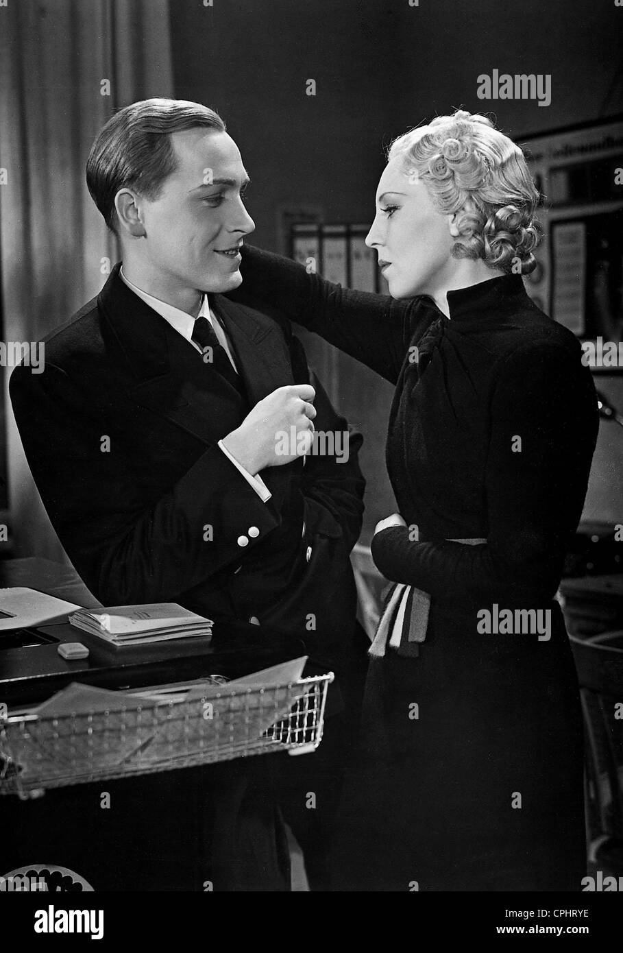 Paul Klinger and Hilde Koerber in 'Grossalarm', 1938 Stock Photo