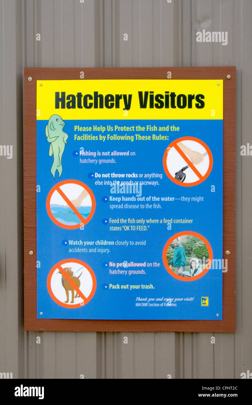 Lanesboro State Fish Hatchery for trout. Visitors hatchery rules