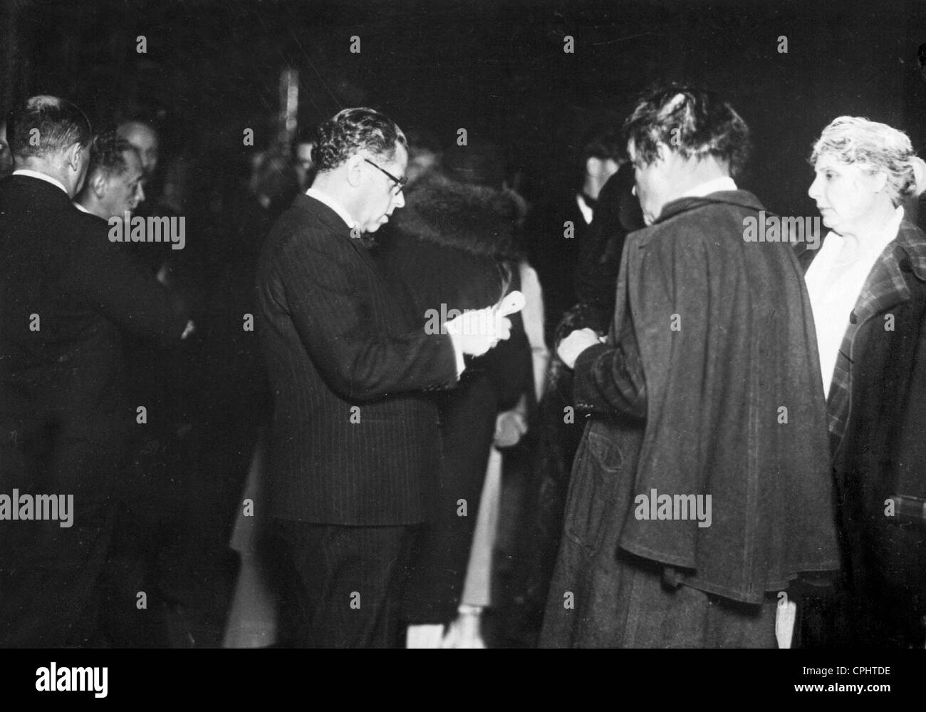 Max Reinhardt and Gustav Waldau, 1928 Stock Photo