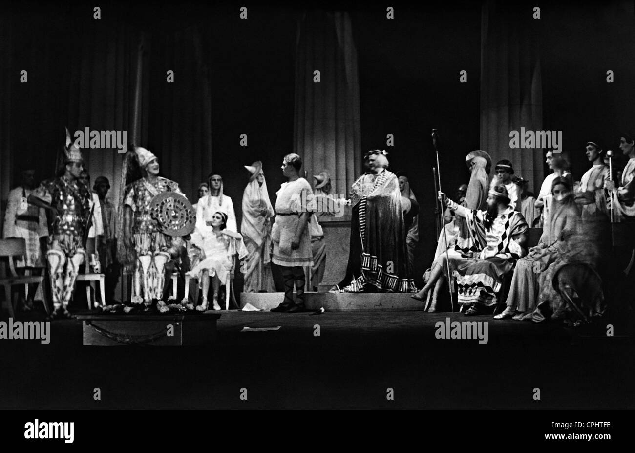 Performance of the operetta 'The Beautiful Helen', 1932 Stock Photo
