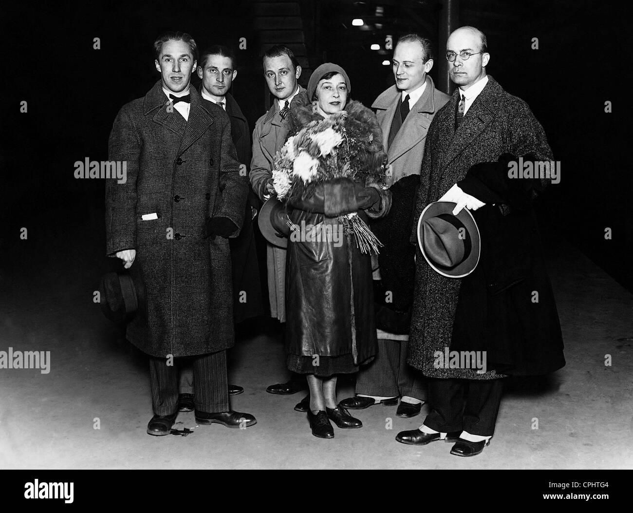 Olaf Riego, Harriet Bosse-Strindberg and Hugo Bolander in Berlin, 1930 Stock Photo