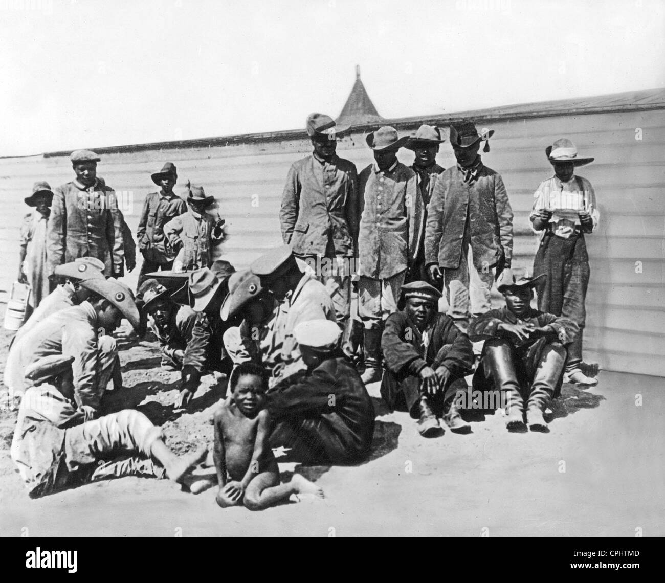Hottentots as comrades in arms of the Germans in Southwest Africa, 1904 Stock Photo