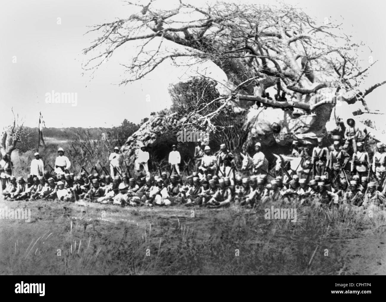 Expedition of Carl Peters in German East Africa Stock Photo