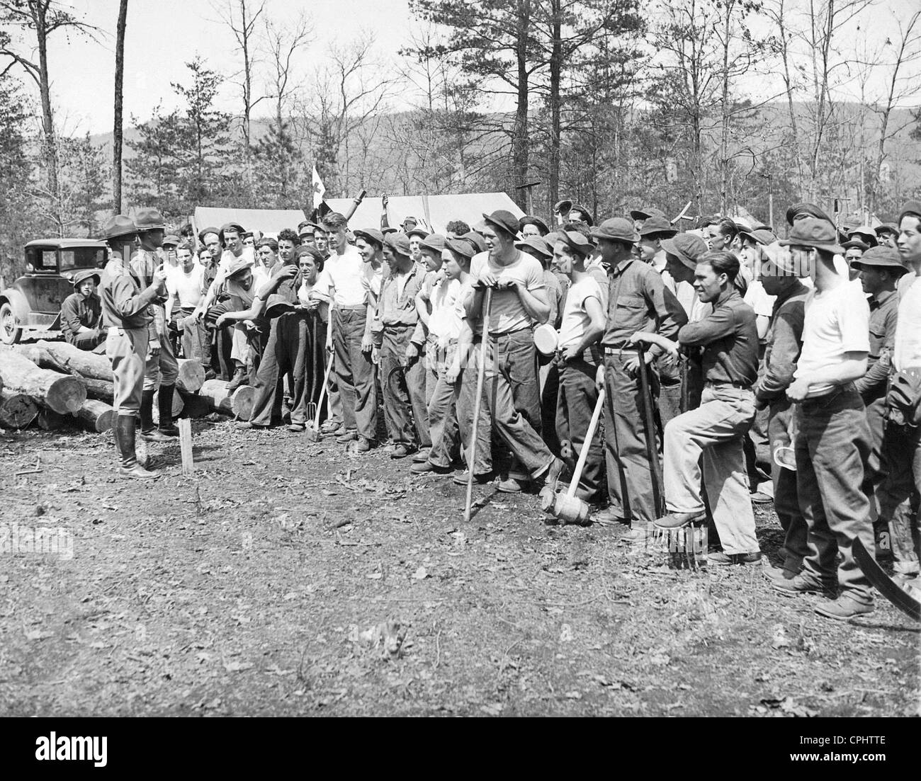 Workcreation program during the time of the New Deal, 1933 Stock Photo