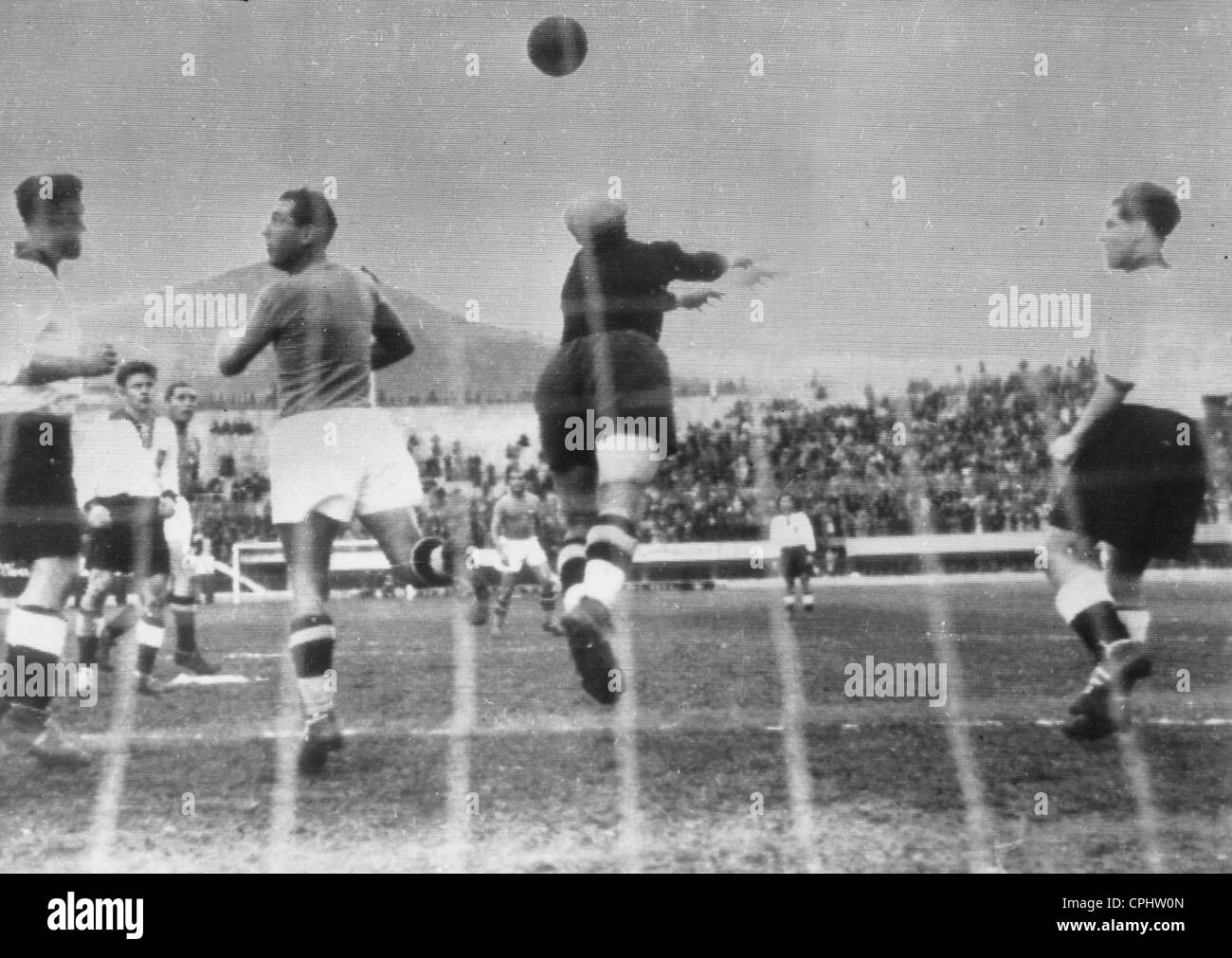 Football match Italy Germany in Florence in 1939 Stock Photo Alamy