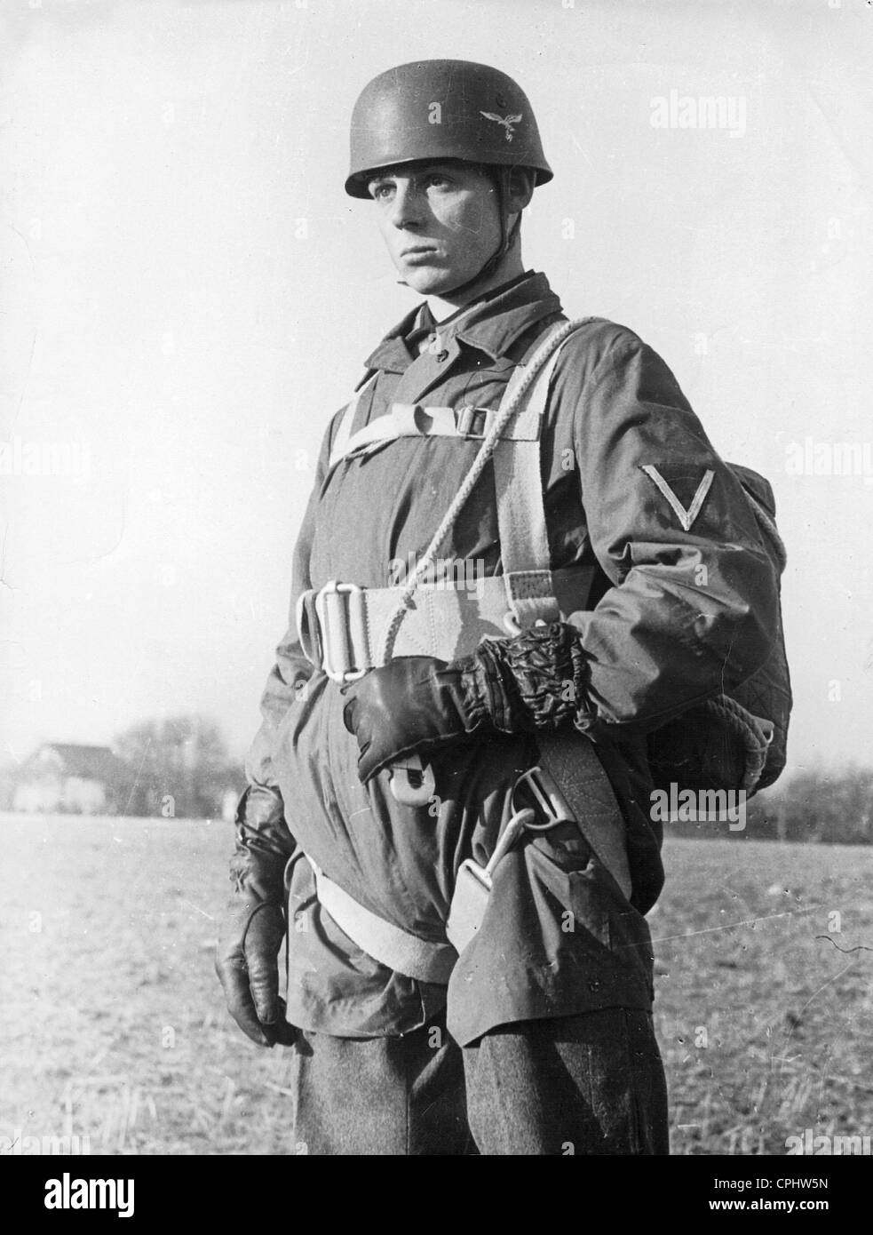 German Paratrooper, 1939 Stock Photo
