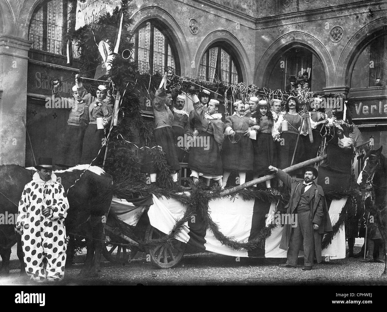 Carnival procession in Munich, 1898 Stock Photo