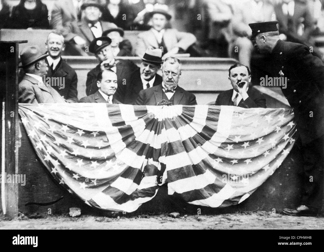 Dr. Eckener and Captain Lehmann as honored guests in the USA, 1924 Stock Photo