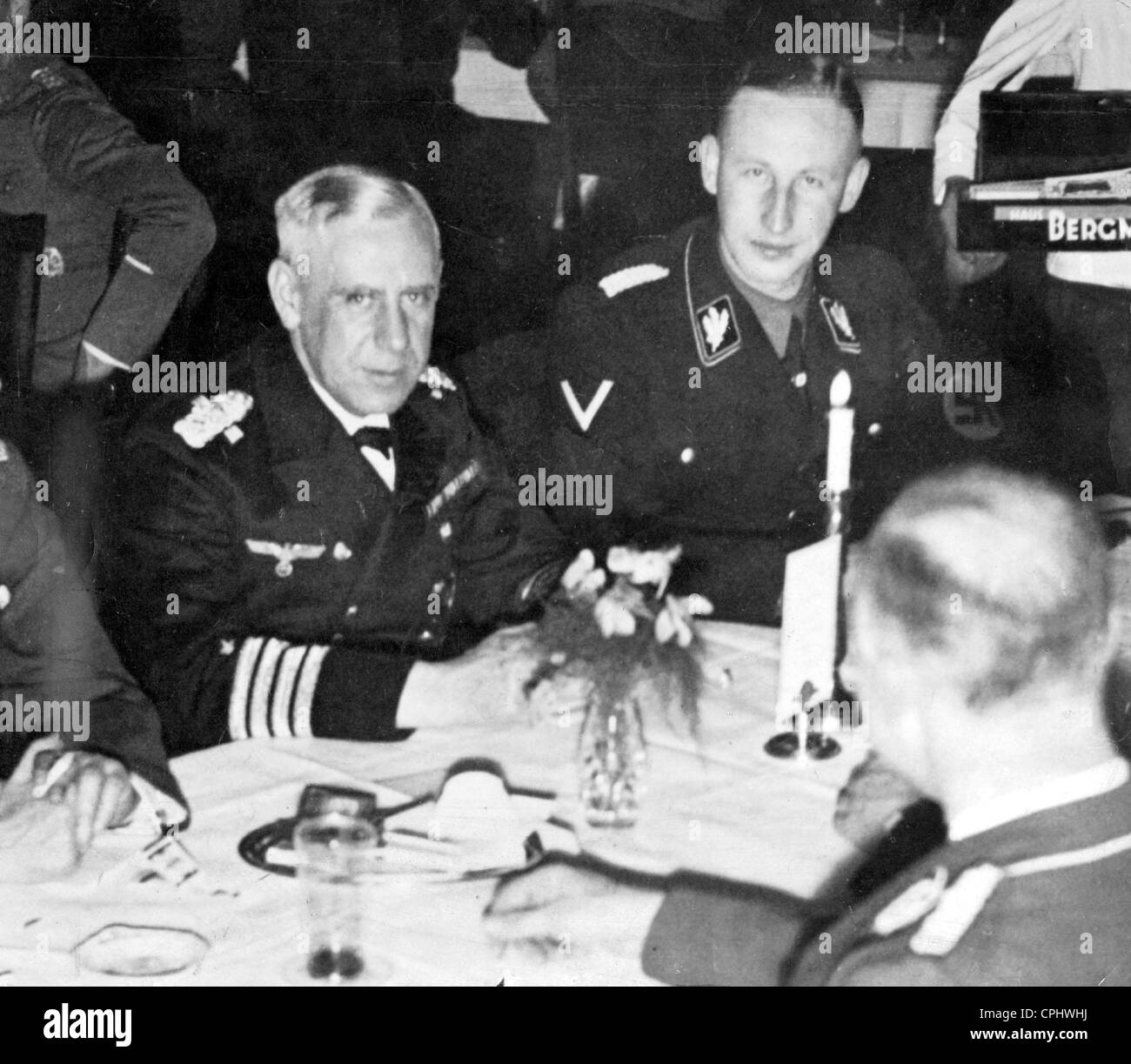 Admiral Canaris and SD head Heydrich Stock Photo