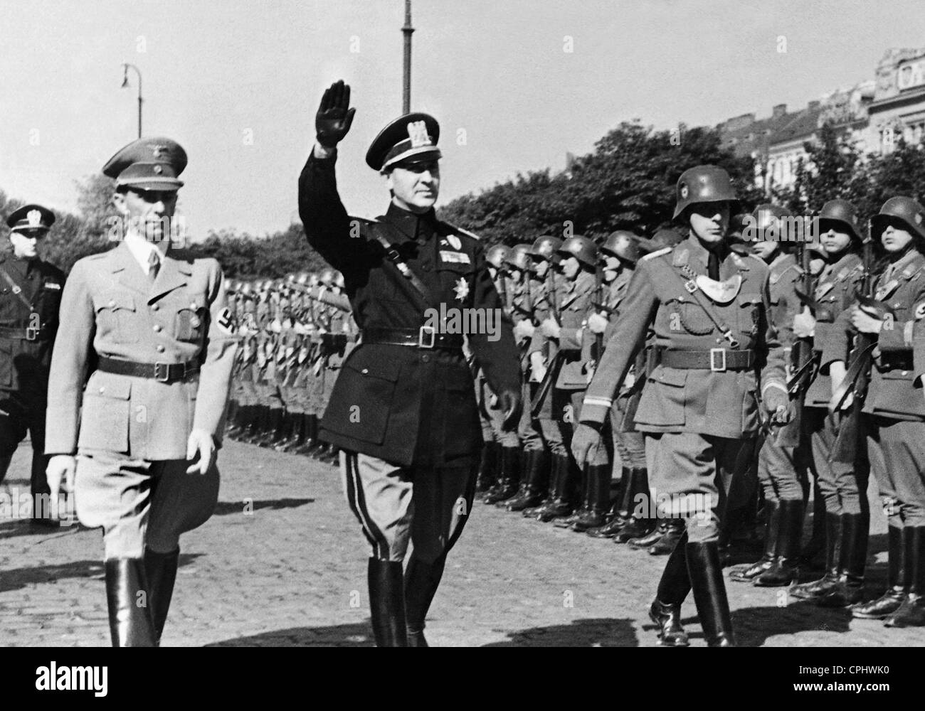 Joseph Goebbels and Dino Alfieri Stock Photo
