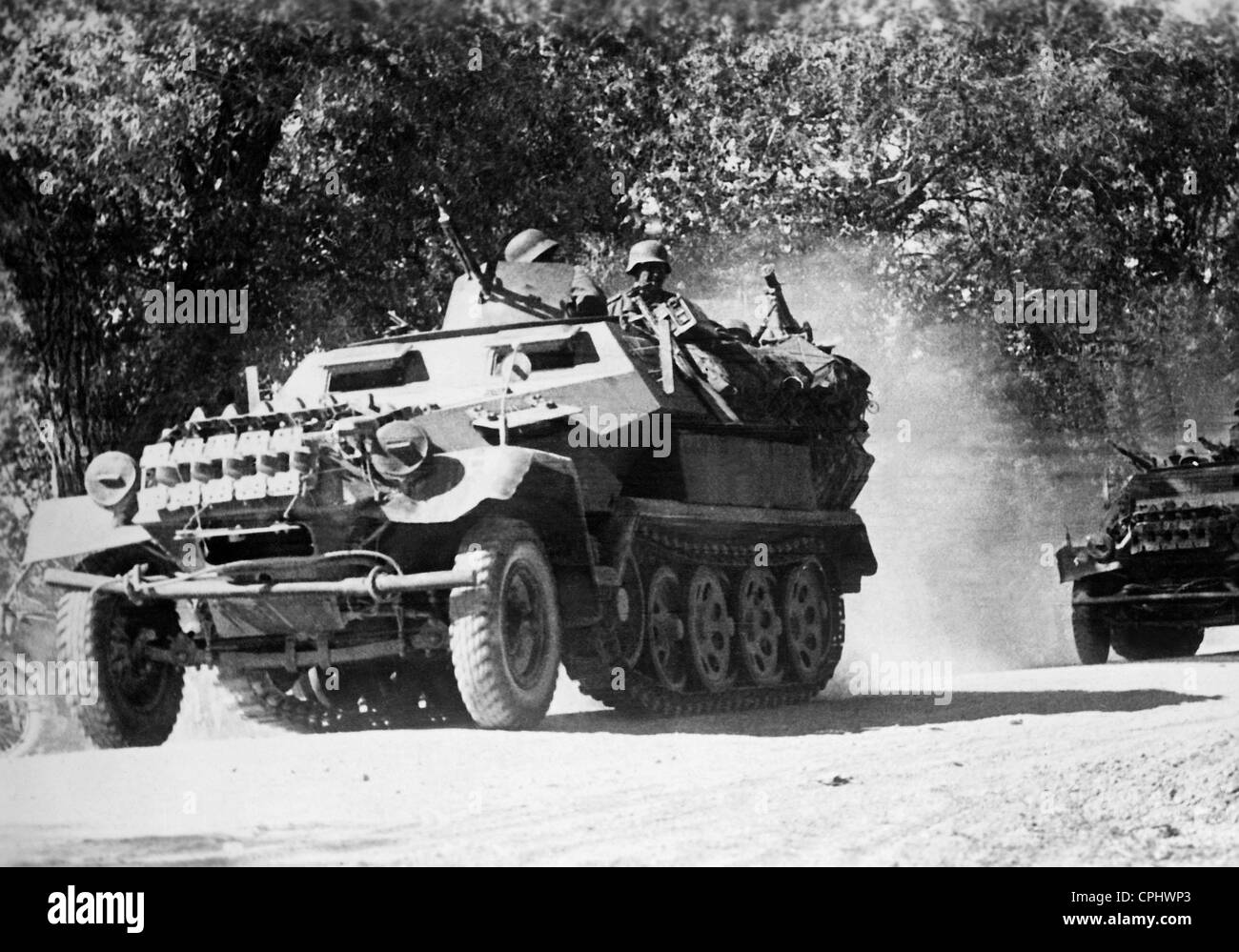 German armored personnel carrier on the Eastern Front, 1941 Stock Photo