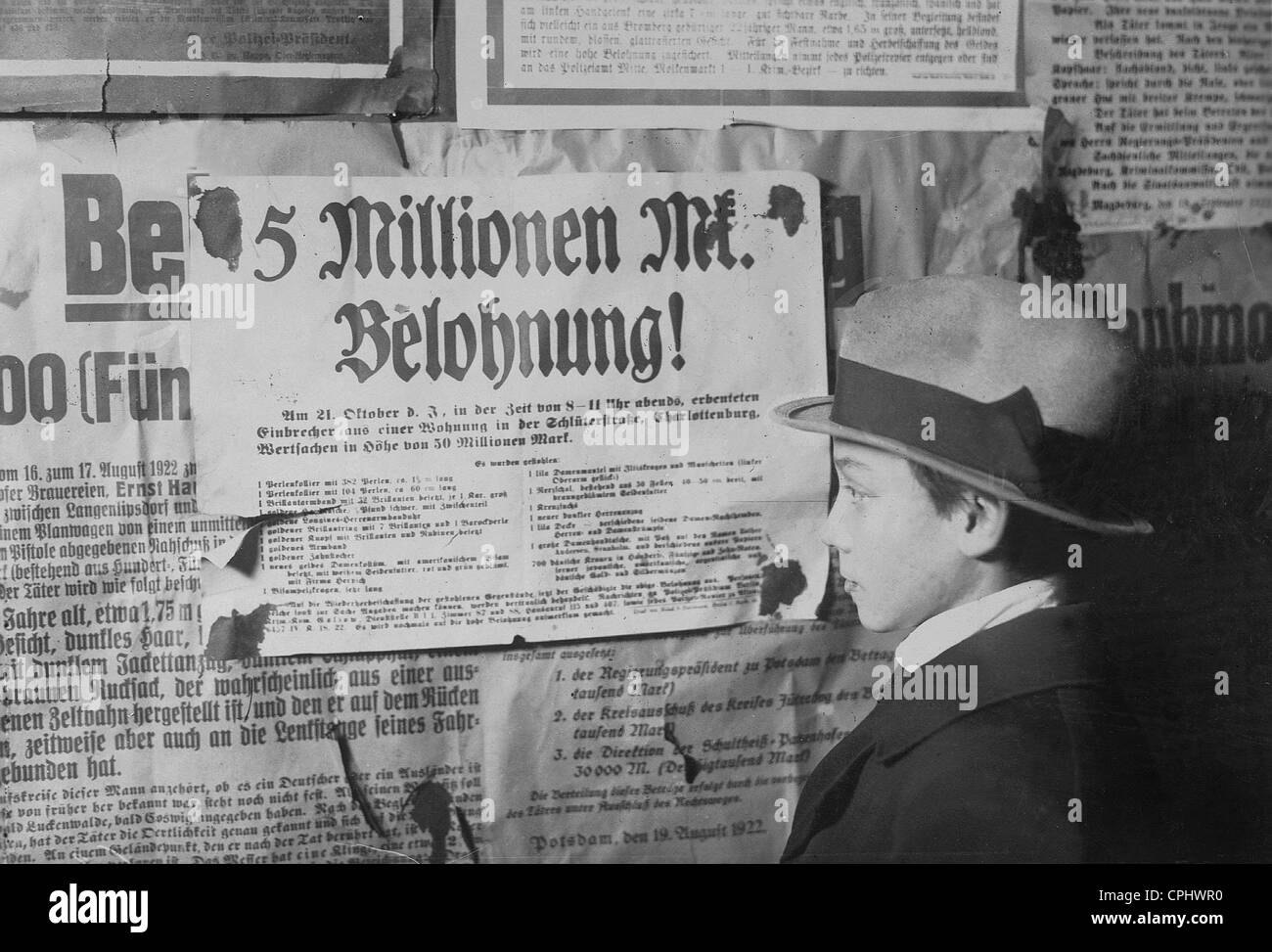 During the inflation of the year 1922 23 hires stock photography and