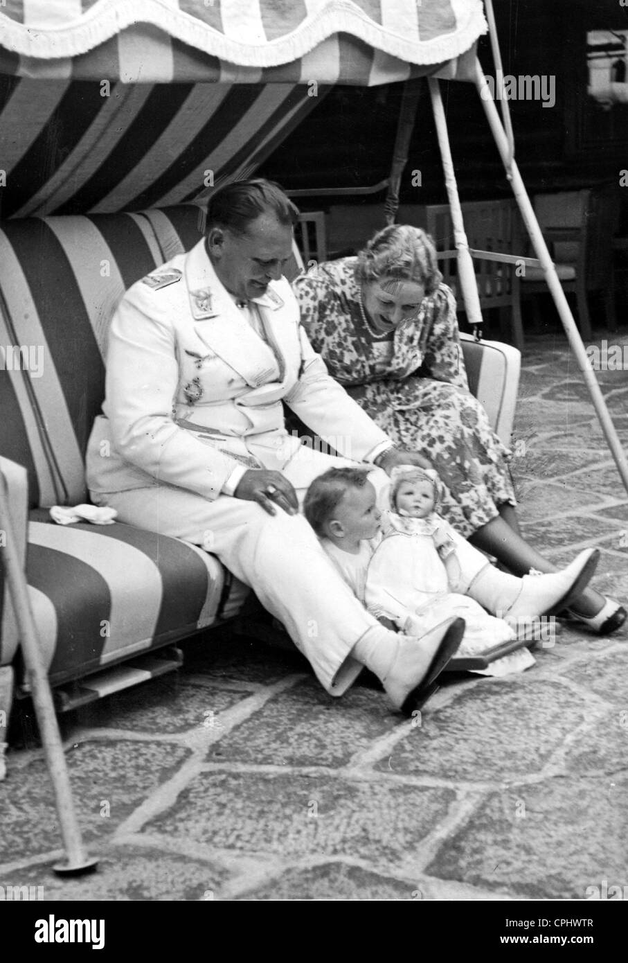 Hermann Goering with Emmy Goering and daughter Edda, 1939 Stock Photo