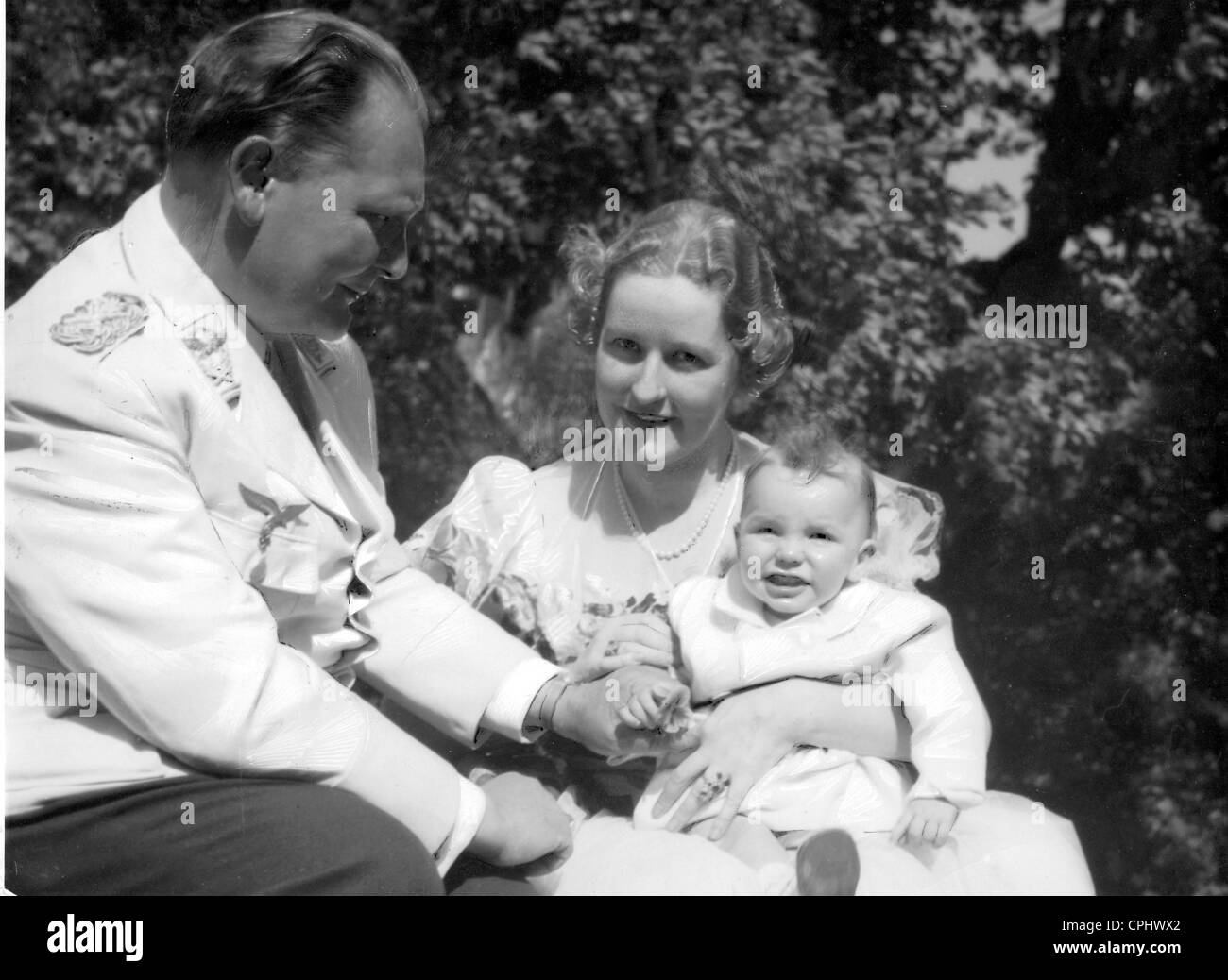 Hermann Goering with wife Emmy and daughter Edda. 1939 Stock Photo