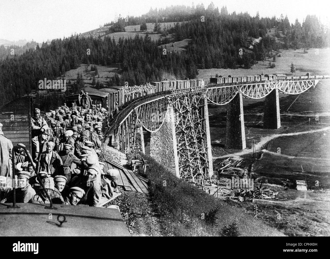 Russian prisoners of war in the First World War, 1915 Stock Photo - Alamy