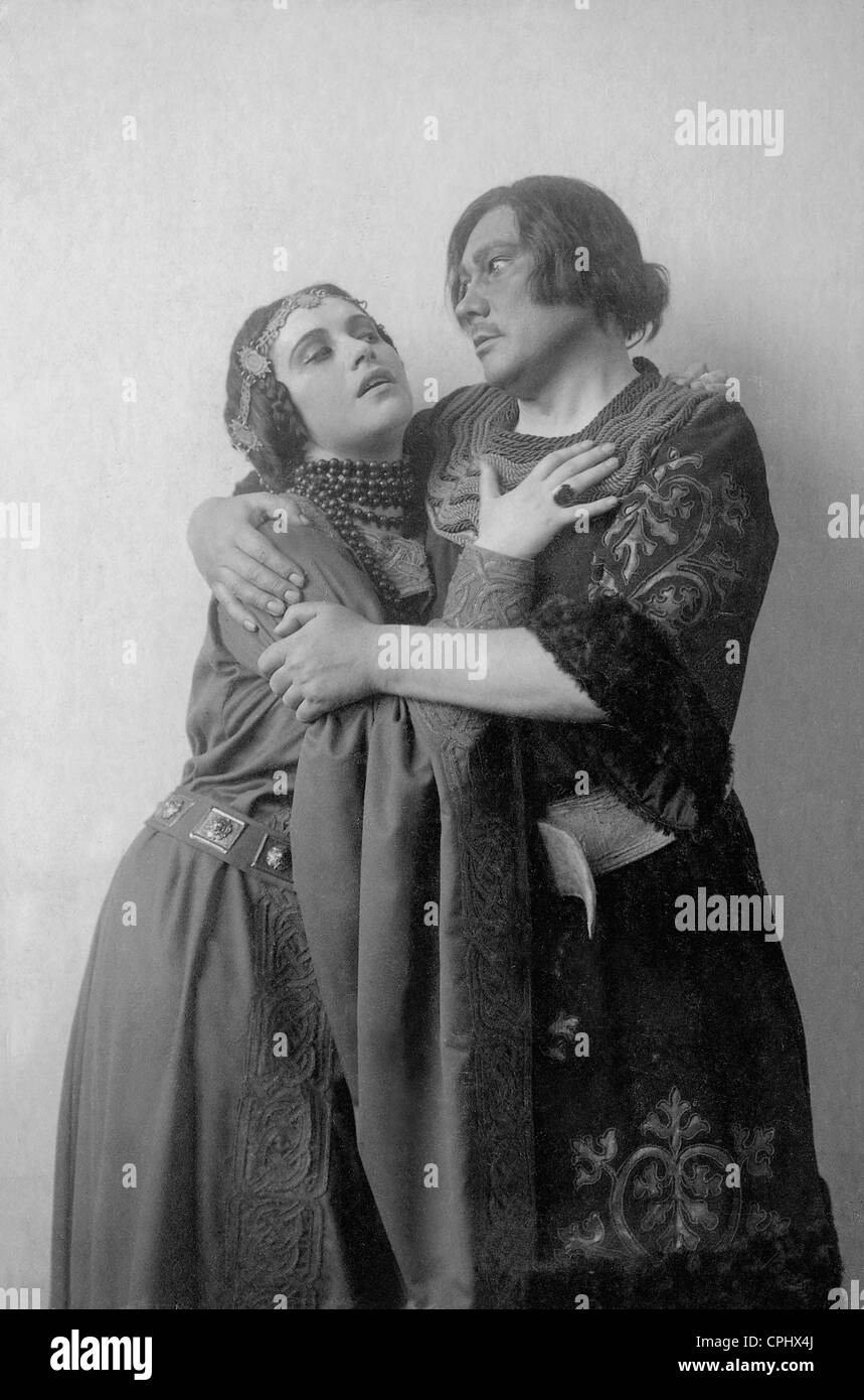 Maria Fein and Paul Wegener in 'Macbeth', 1914 Stock Photo
