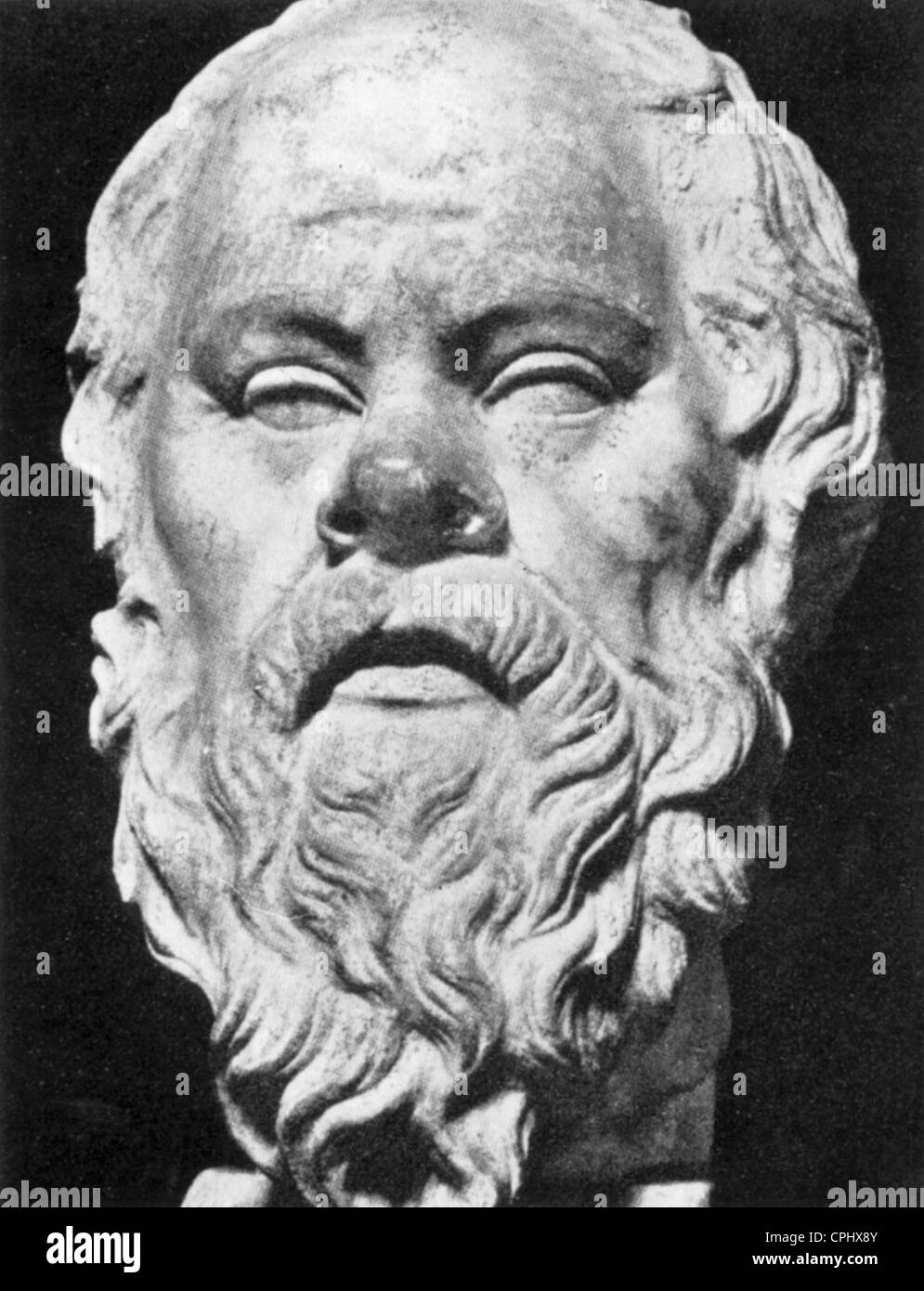 A Bust Of Socrates Stock Photo