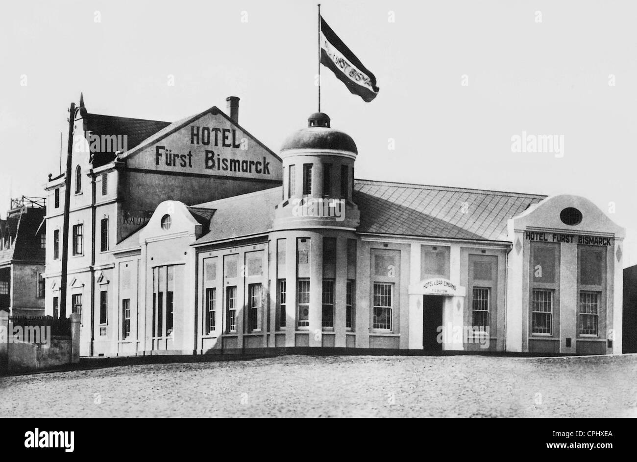 Hotel 'Furst Bismarck' in Swakopmund Stock Photo