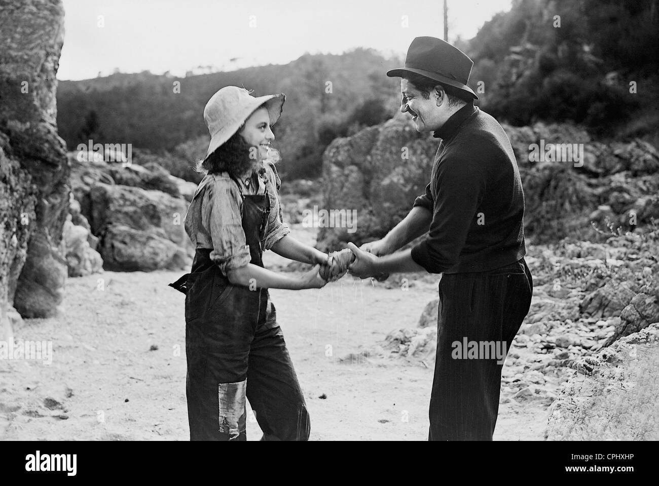 Michele Morgan and Jean Gabin in 'Le Recif de Corail', 1938 Stock Photo