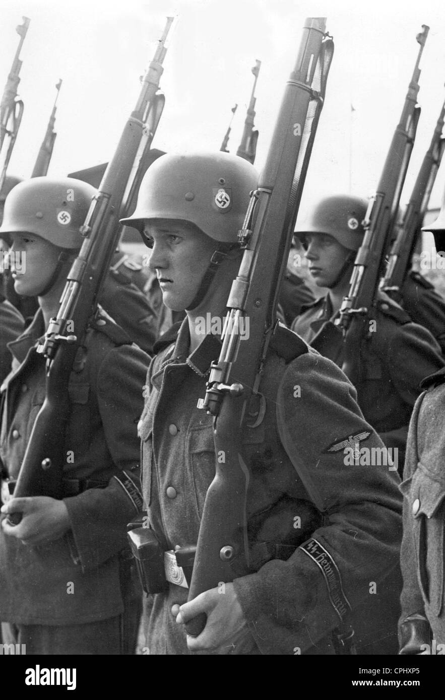 Soldiers of the SS-Home Guard Gdansk, 1939 Stock Photo