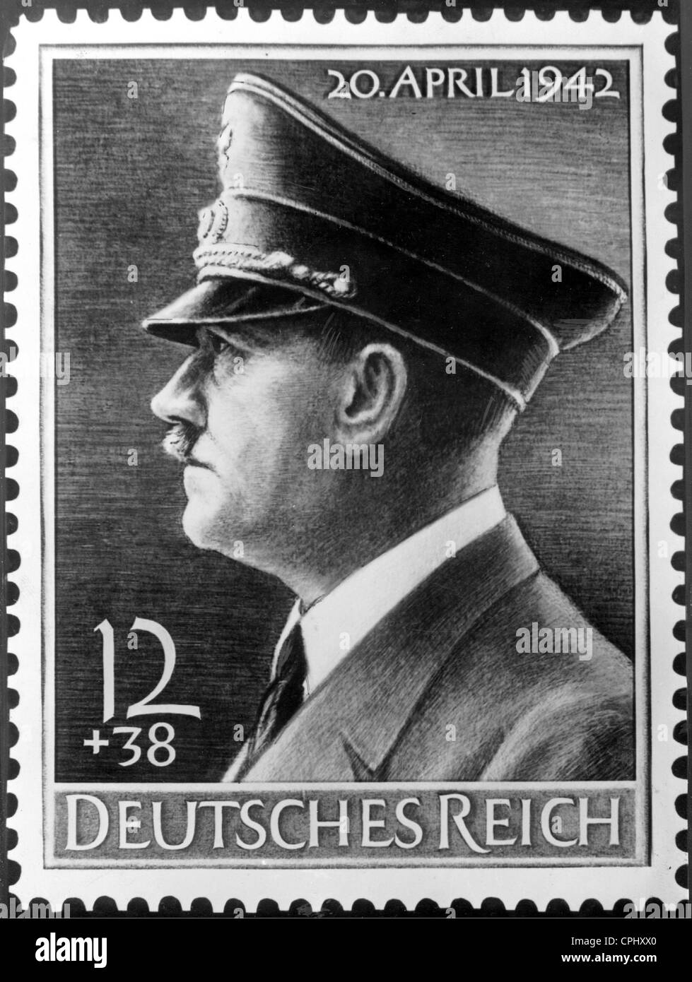 Commemorative stamp of Adolf Hitler Stock Photo