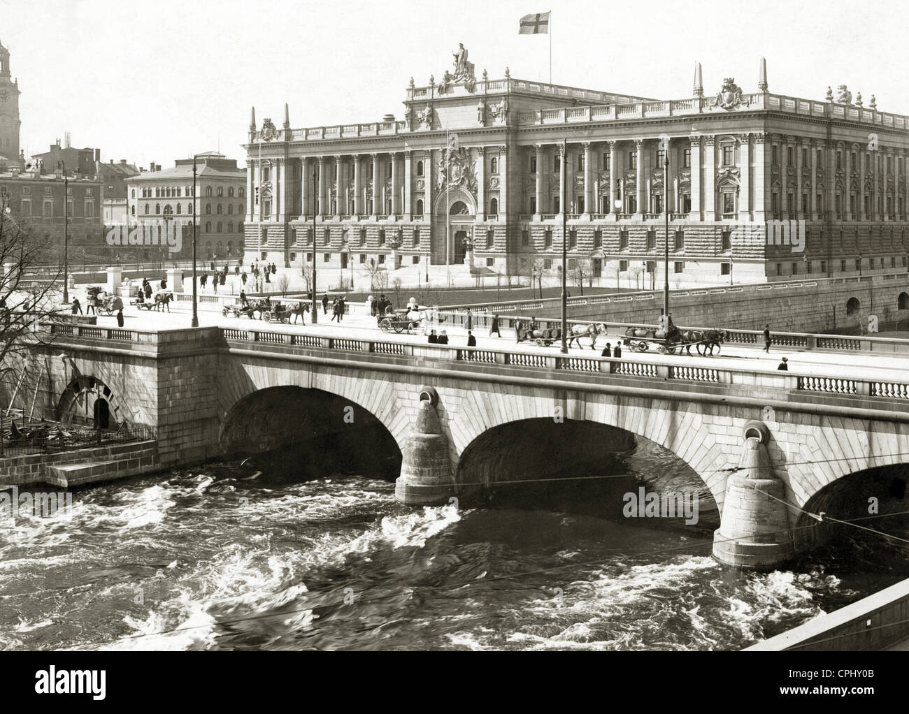 The Swedish Parliament, 1909 Stock Photo