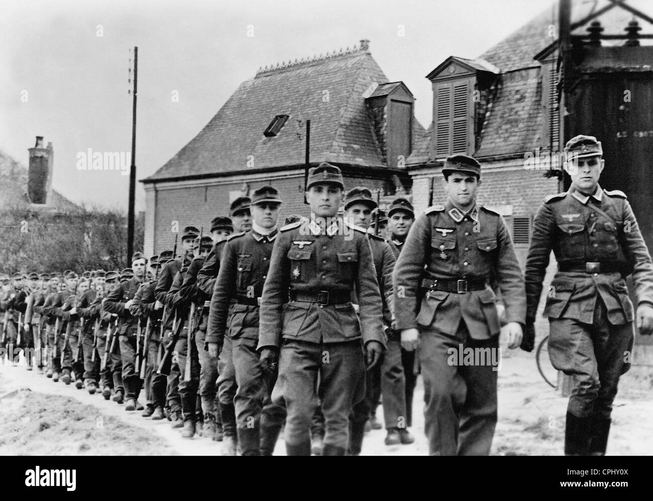 Cossack units of the Wehrmacht in France, 1944 Stock Photo