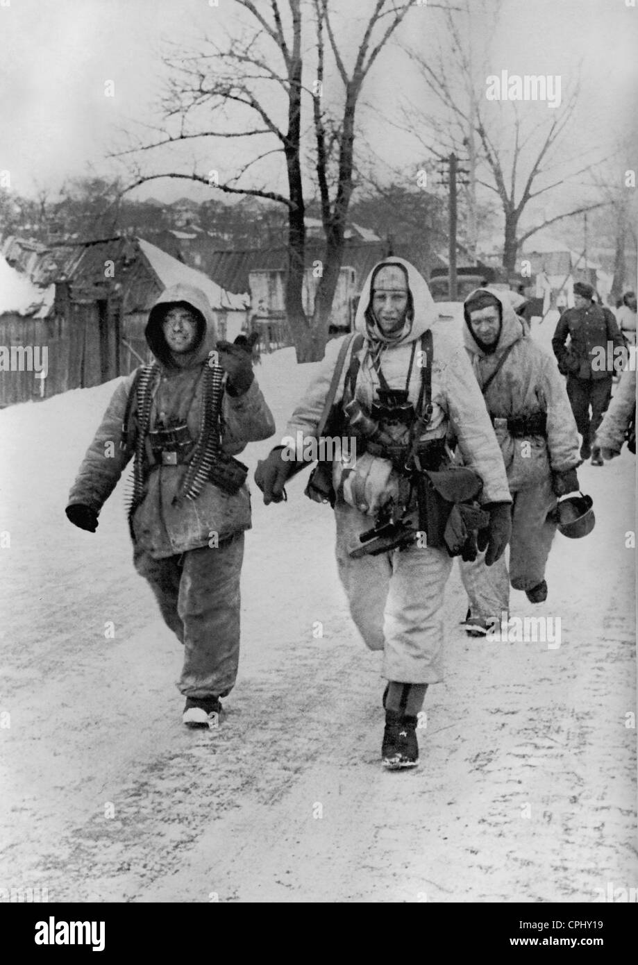 German soldiers in the Donets area, 1943 Stock Photo