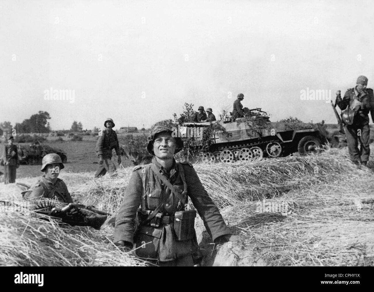 Soldiers of the division 'Grossdeutschland' on the Eastern Front, 1944 Stock Photo