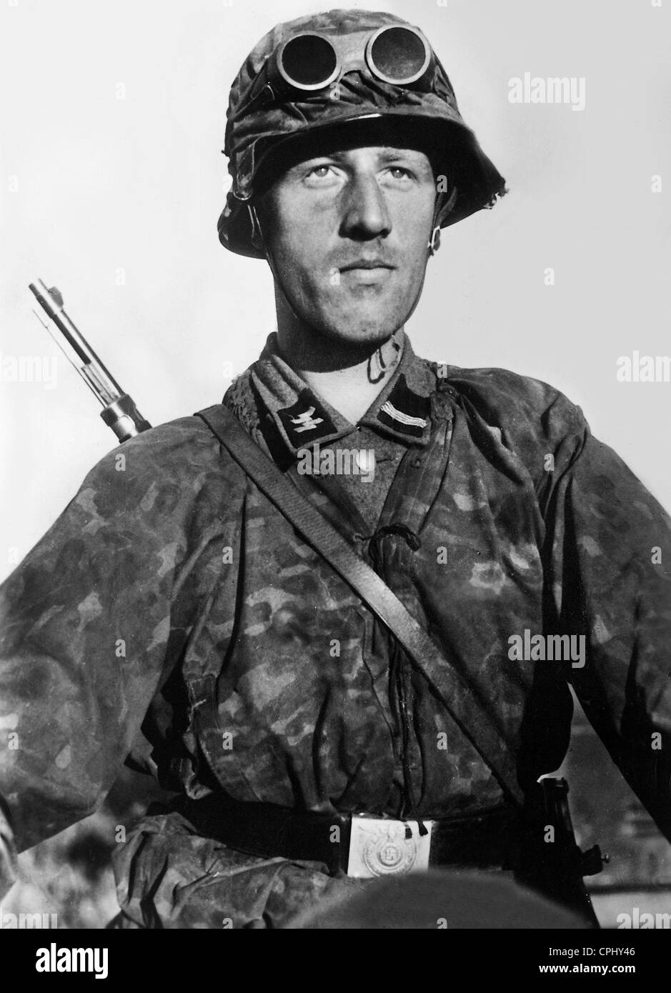 Danish SS soldier on the Eastern Front, 1941 Stock Photo
