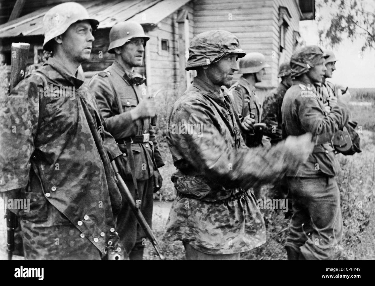 Norwegian volunteers of the Waffen-SS on the Eastern Front, 1942 Stock Photo