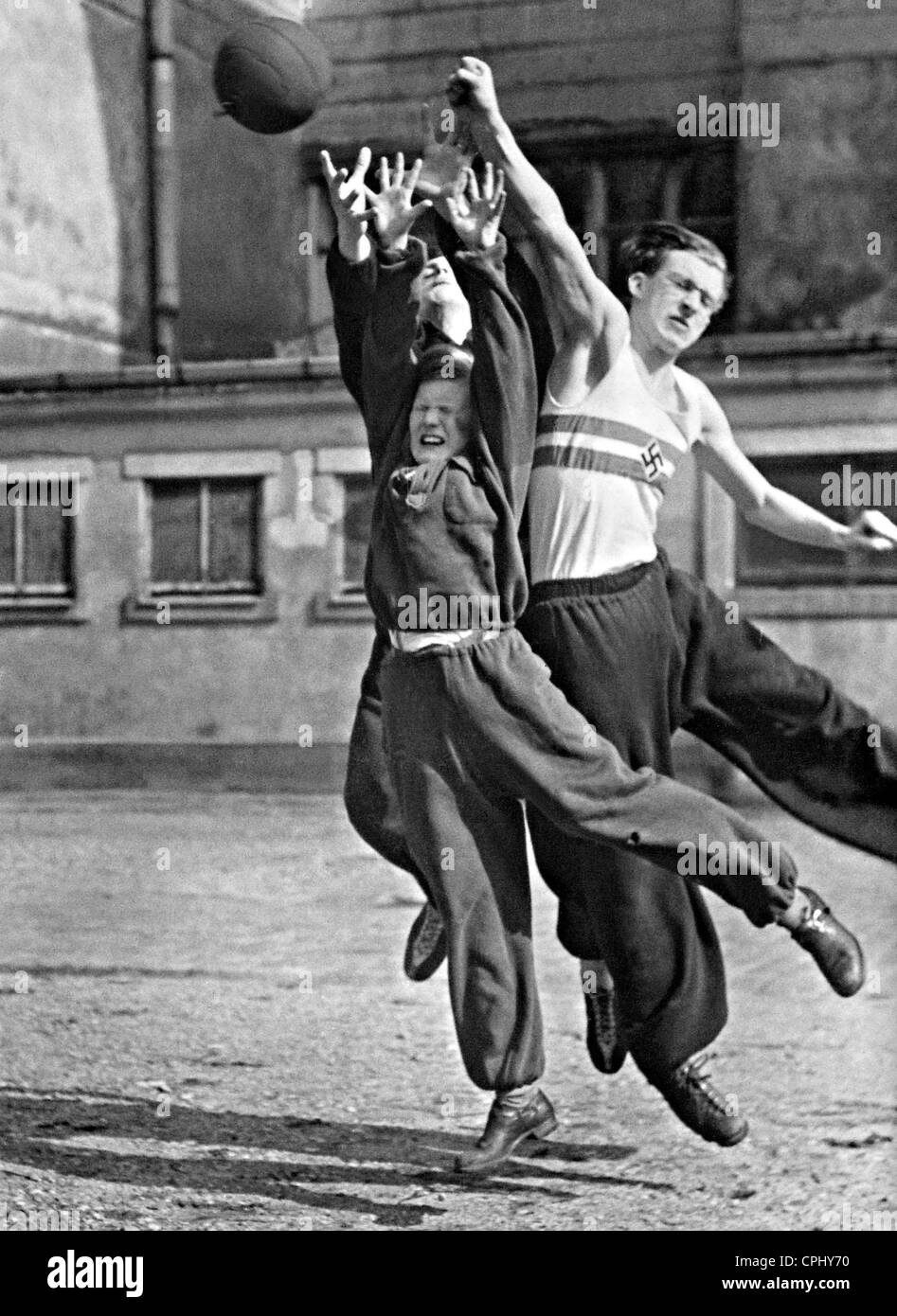 Team handball Black and White Stock Photos & Images Alamy