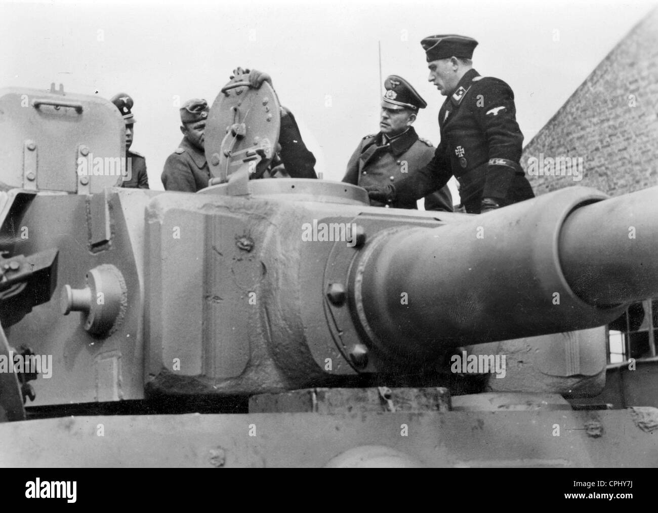 Heinz Guderian visited a tank unit on the Eastern Front, 1943 Stock Photo