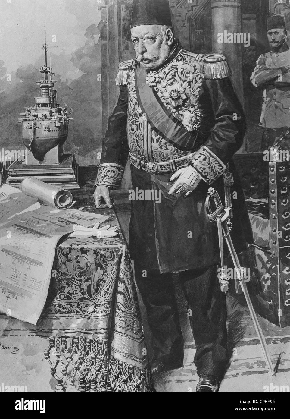 Mehmed V Reshad, 1911 Stock Photo