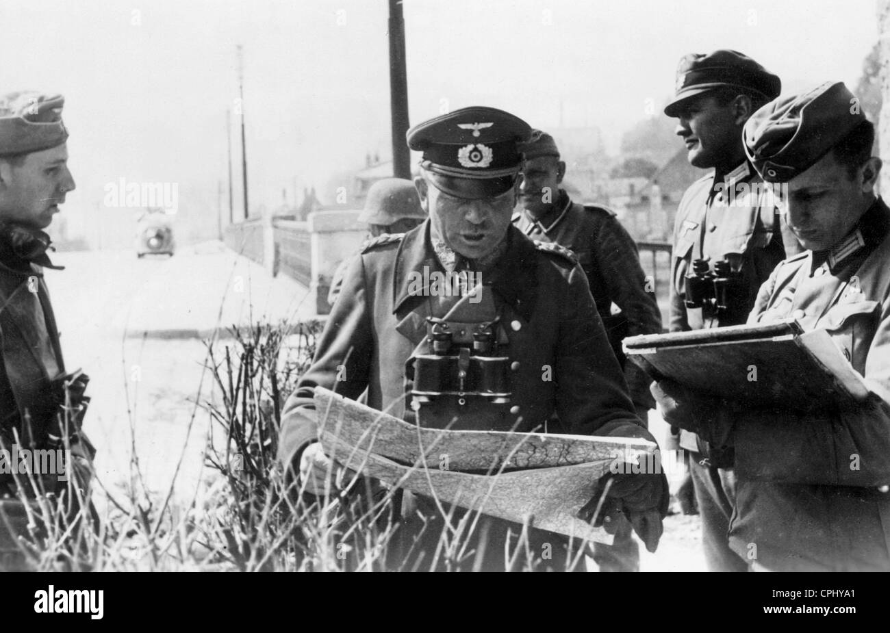 Heinz Guderian in Langres, 1940 Stock Photo