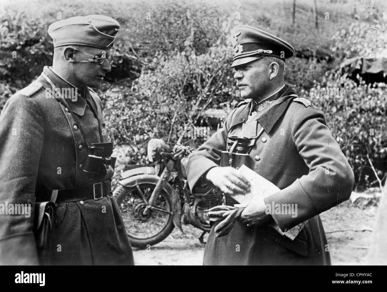 Heinz Guderian during the fights in Belgium, 1940 Stock Photo