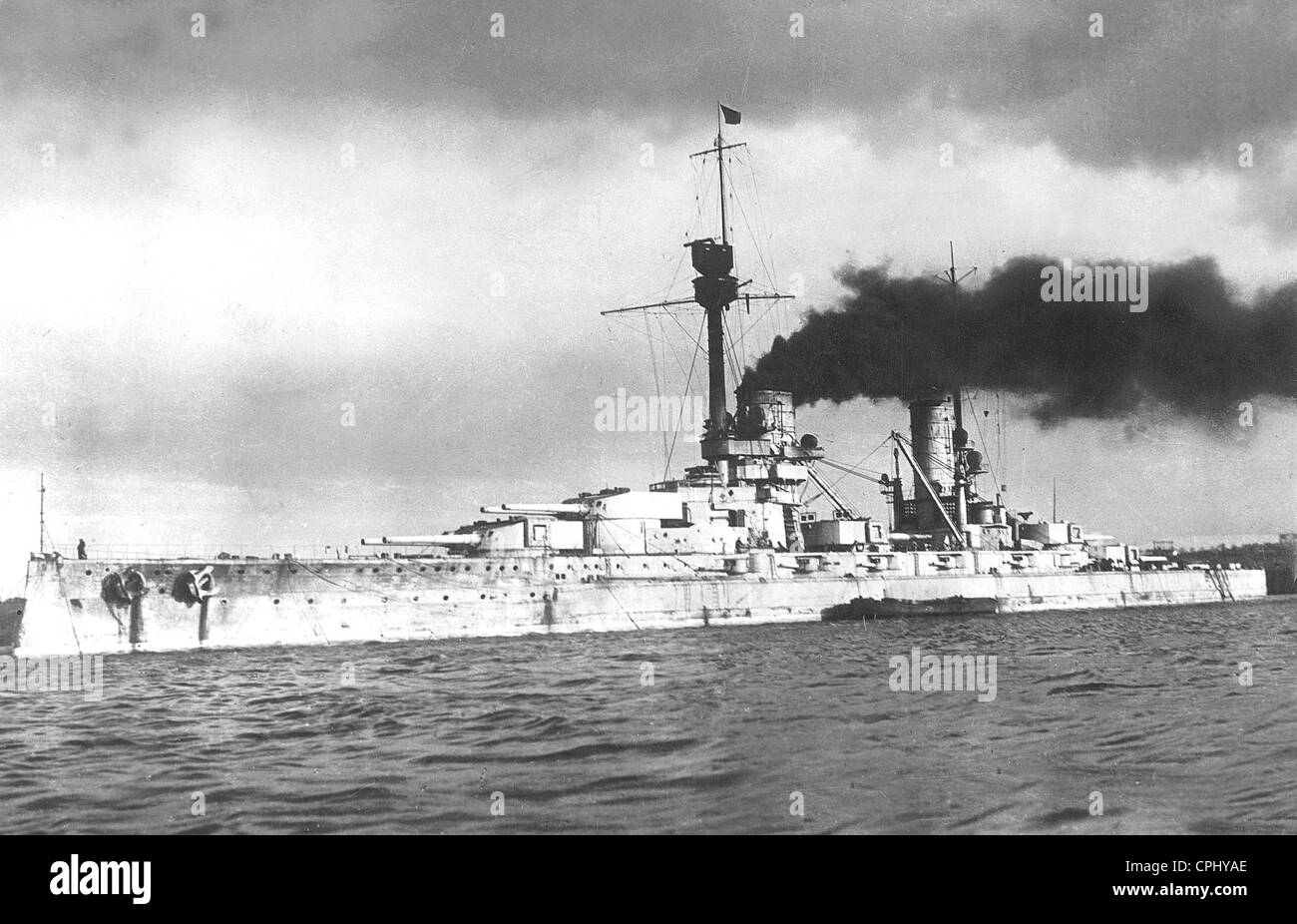 Battleship S.M.S. 'Koenig' ('His Majesty's ship King') Stock Photo