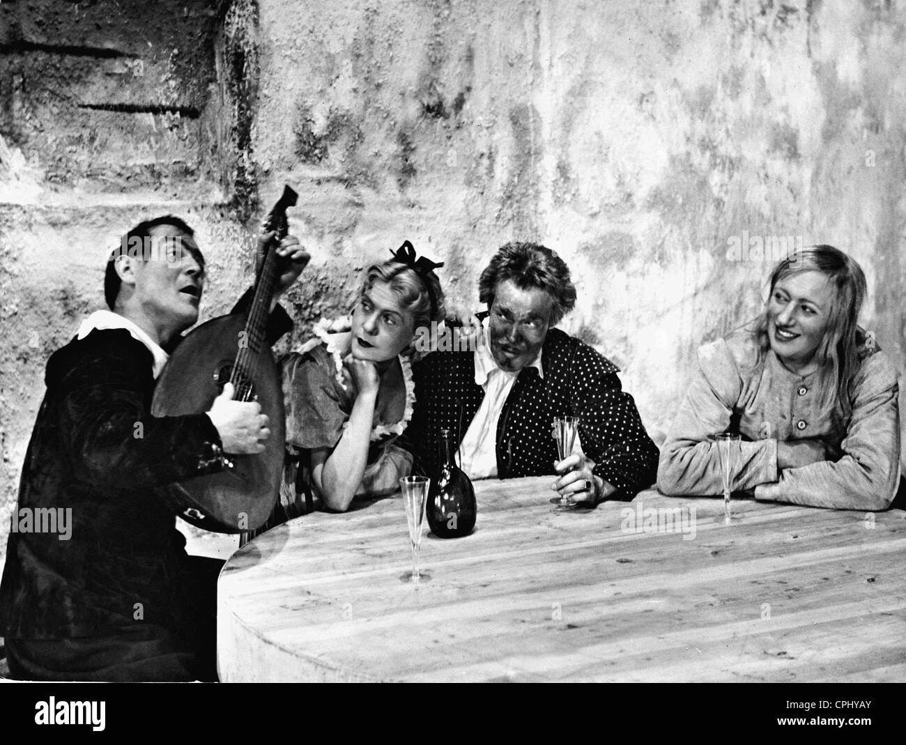 Joseph Sieber, Fita Benkhoff, Alexander Golling and Werner Finck in 'Twelfth Night', 1934 Stock Photo