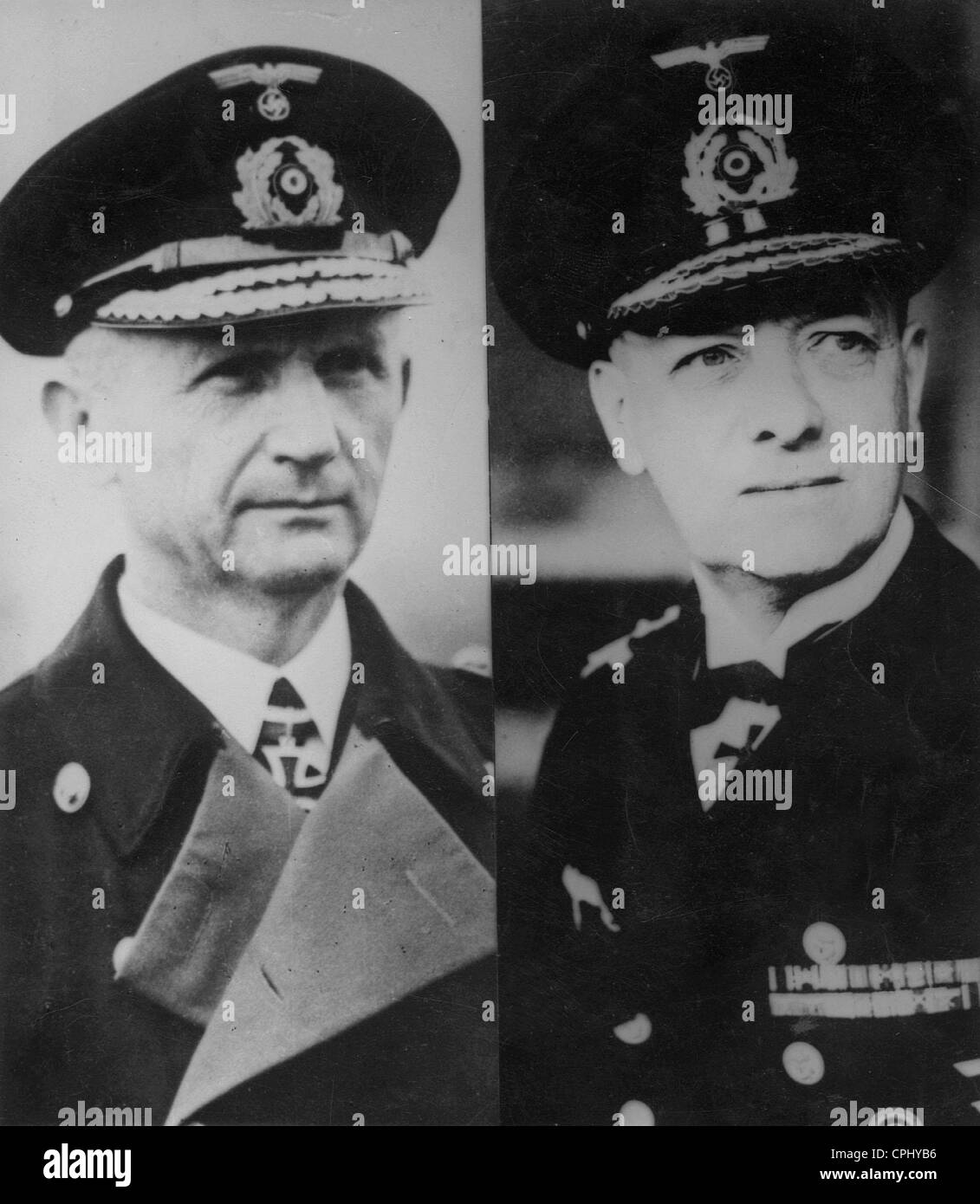 Karl Doenitz and Erich Raeder, 1943 Stock Photo